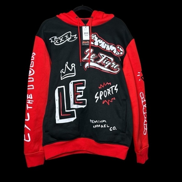 Le Tigre Men’s Premium Apparel Company Fleece Pullover Hoodie Size M NWT - Picture 4 of 16